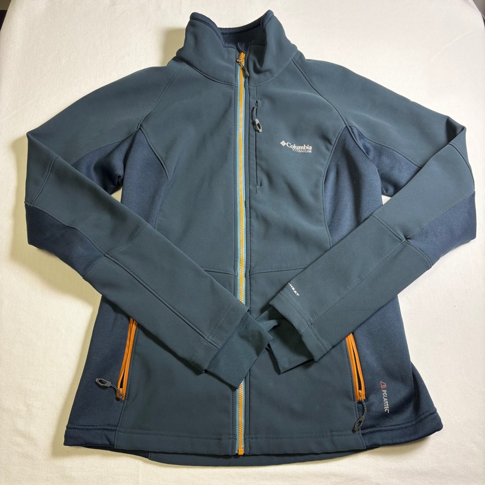 Columbia Titanium Jacket Size M Gray Omni-Heat Polartec Softshell MSRP $150